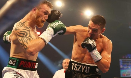 Видео полного боя Тим Цзю — Деннис Хоган с яркими и убойными сериями сына легенды за титул WBO