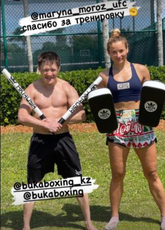 Жалгас Жумагулов провел тренировку с «Железной леди». Фото