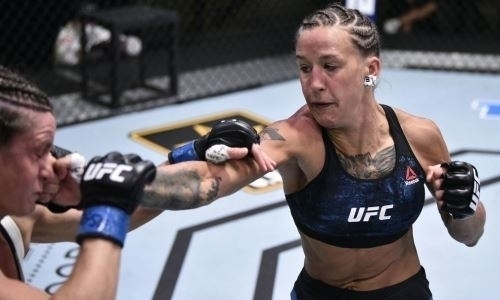 «Он очень крут». Первая казахстанка в UFC показала своего нового тренера по ударной технике. Фото