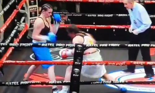 Видео боя Фирузы Шариповой против россиянки с двумя нокдаунами и нокаутом
