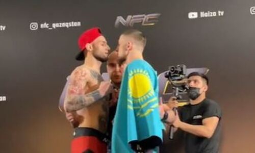 «Годзилла» из Казахстана провел битву взглядов со сменщиком киргизского «Конга». Видео