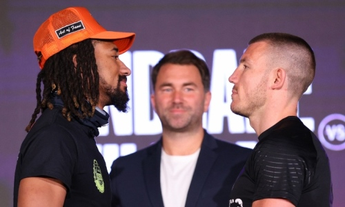 Бросавший вызов Головкину чемпион мира встретился лицом к лицу с соперником перед титульным боем