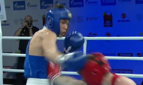 Казахстанский боксер после нокаута побил белоруса и вышел в четвертьфинал МЧМ-2021