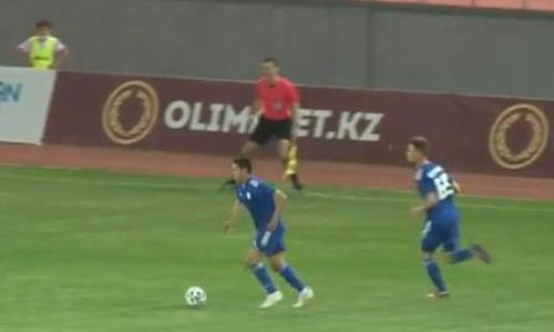 Видео второго гола Нкоби матча Премьер-Лиги «Туран» — «Каспий»