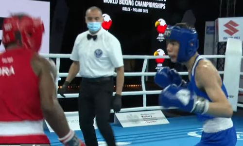 17-летний казахстанский боксер после нокаута выиграл очередной бой и вышел в полуфинал МЧМ-2021