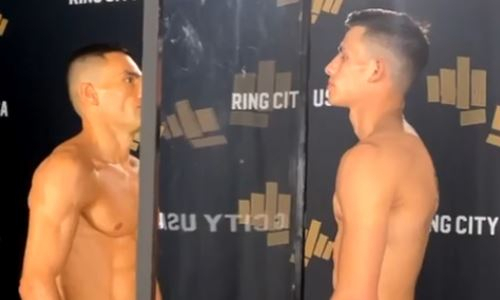 Казахстанский спарринг-партнер «Канело» прошел взвешивание перед боем с мексиканцем