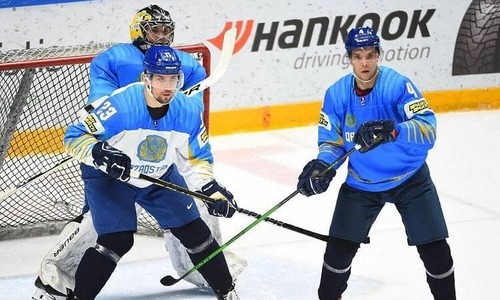 Появился фоторепортаж первой игры сборной Казахстана перед чемпионатом мира в Латвии