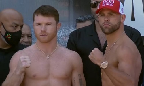 «Колоссальный груз». Сондерс обыграл слова «Канело» и потроллил его перед боем