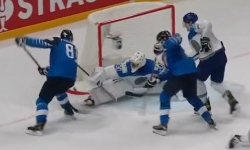 Сейв вратаря сборной Казахстана в матче с Финляндией вошел в ТОП-5 спасений дня на ЧМ-2021. Видео