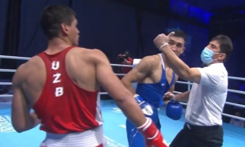 Засудили? Видео боя Аманкула против узбека в финале чемпионата Азии-2021