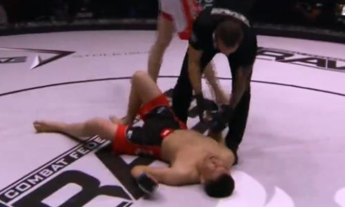 Видео тяжелого нокаута непобежденного казахстанского файтера апперкотом в подбородок