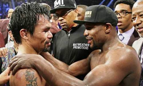 Мэйвезер подколол Пакьяо после боя с Логаном Полом