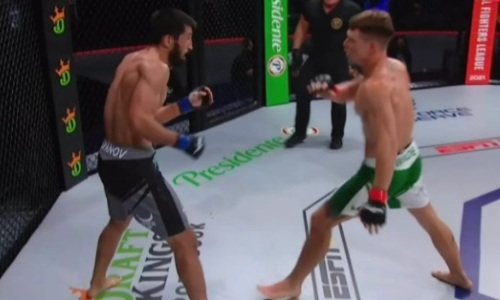 Видео боя Армана Оспанова с нокаутом от убийцы из UFC