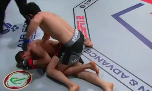 Таджикский файтер за 27 секунд уничтожил дагестанца на турнире с участием Оспанова. Видео нокаута
