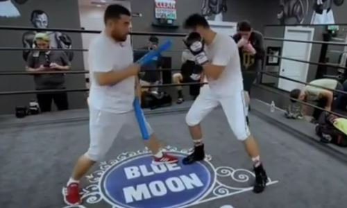 Жанибек Алимханулы показал новое видео с тренировок перед боем с экс-чемпионом мира