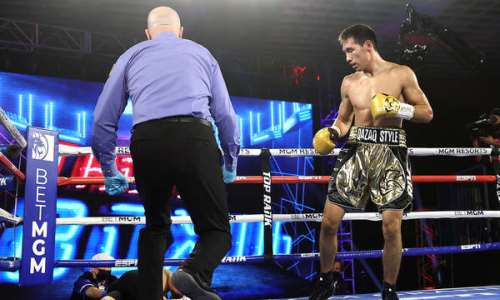 «Восходящая звезда». Sky Sports вспомнил яркие нокауты Жанибека Алимханулы. Видео