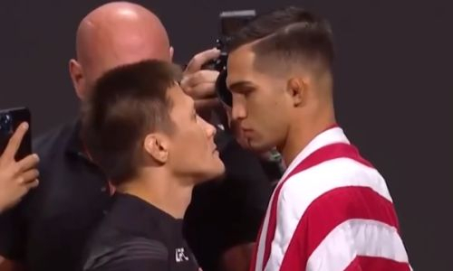Жалгас Жумагулов провел дуэль взглядов перед третьим боем в UFC. Видео