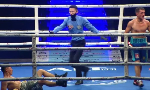 Видео нокаута «Казахстанской ракеты» в бою с непобежденным соперником