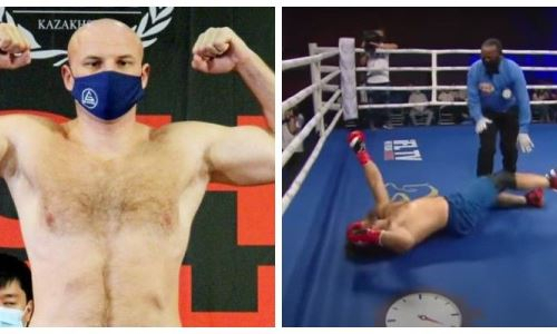 Тяжелый нокаут от казахстанского гиганта в бою с российским «Дарт Вейдером» отметили за рубежом. Видео