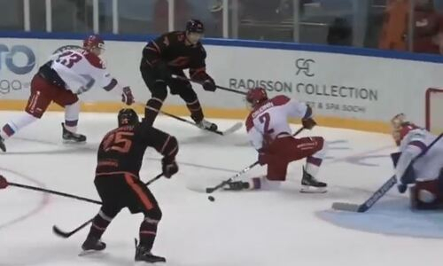 Появилось видео первого ассиста казахстанского форварда за «Авангард» в матче с разгромом олимпийской сборной России