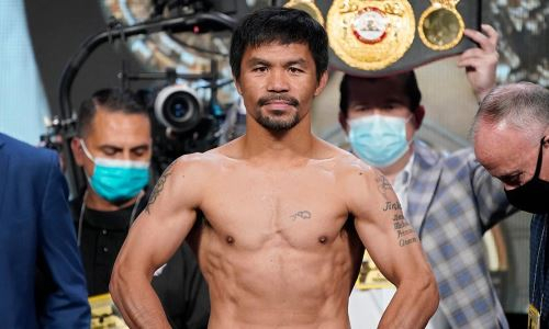 Пакьяо прошел взвешивание перед боем с Угасом за титул чемпиона мира WBA. Видео