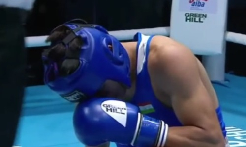 Видео брутального нокаута таджика казахстанским боксером за выход в финал молодежного чемпионата Азии