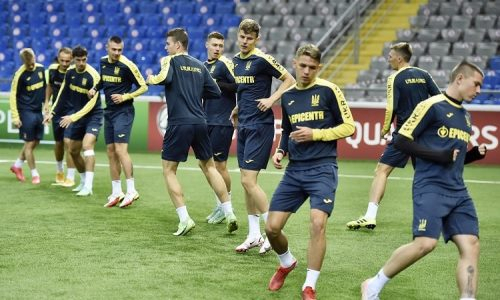 Сборная Украины провела тренировку на «Астана-Арене» перед матчем с Казахстаном. Фото