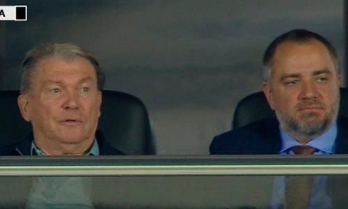 Олег Блохин посетил матч казахстанского клуба в Лиге Конференций. Фото