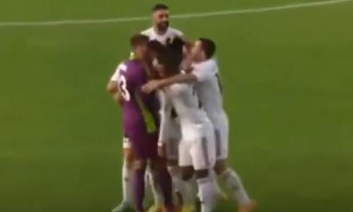 Видео гола Мустафича матча Лиги Конференций «Фола» — «Кайрат»