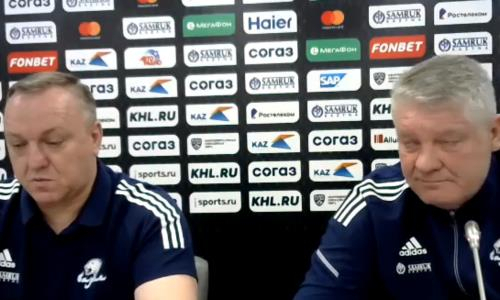 «Барыс» представил видео пресс-конференции президента и тренера клуба перед стартом сезона КХЛ