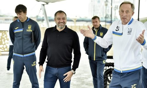 Президент Украинской ассоциации футбола посетил лагерь сборной Украины в Казахстане