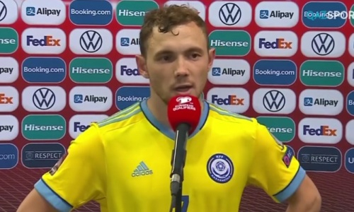 Видео трогательного момента интервью главного героя матч Казахстан — Украина