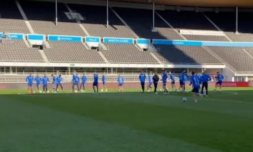 Сборная Финляндии провела тренировку перед матчем с Казахстаном. Видео