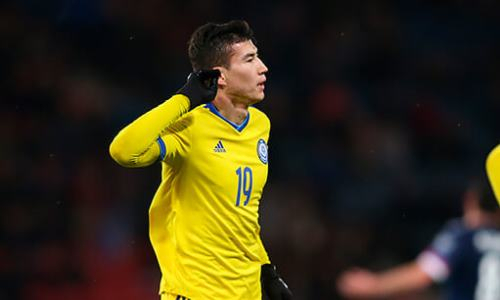 Зайнутдинов после гола в ворота Боснии поднялся на третье место в списке бомбардиров сборной Казахстана