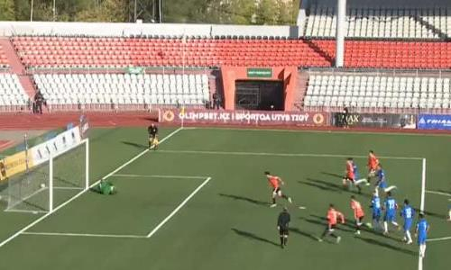 Видео второго гола Омиртаева матча Премьер-Лиги «Шахтер» — «Жетысу»