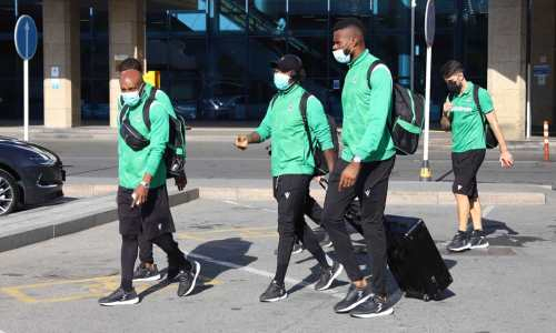 Представлены фото и видео прибытия «Омонии» в Казахстан на матч против «Кайрата»