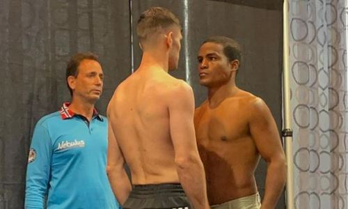 Али Ахмедов прошел взвешивание перед боем с «Пантерой» в США