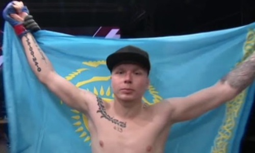 Жестким нокаутом казахстанца в первом раунде завершился бой в промоушне Хабиба Нурмагомедова