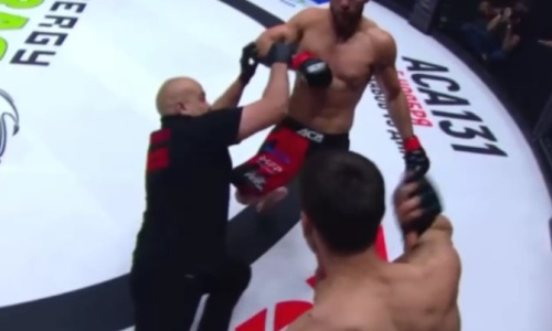 Видео молниеносного нокаута казахстанского бойца за 13 секунд на ACA 129 в Москве