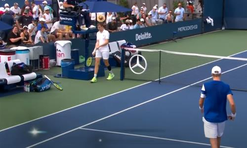 Видеообзор матча US Open Бублик — Ханфман 6:0, 4:6, 6:2, 6:1