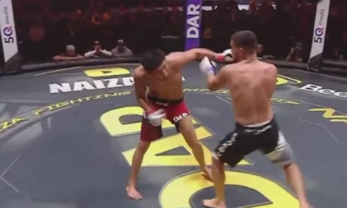 Видео жесткого нокаута казахстанского файтера в главном бою турнира NFC 34