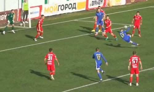 Видео эффектного гола Гащенкова матча Премьер-Лиги «Акжайык» — «Туран»