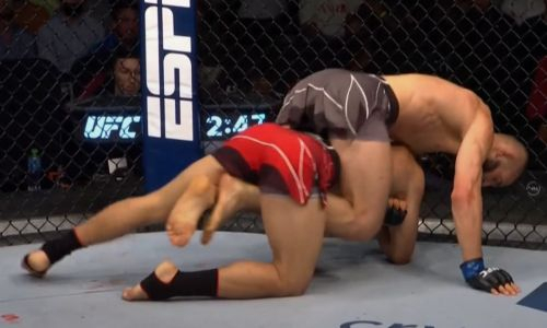 Хамзат Чимаев первом раунде удосрочил китайца на UFC 267