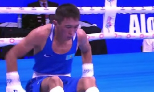 Казахстанскому боксеру не отсчитали чистый нокдаун на ЧМ-2021? Видео