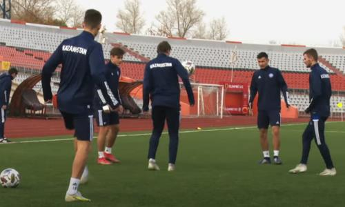 Опубликовано видео предыгровой тренировки молодежной сборной Казахстана в Караганде