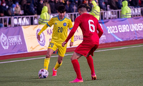 Фоторепортаж с матча отбора молодежного ЕВРО-2023 Казахстан — Турция 0:1