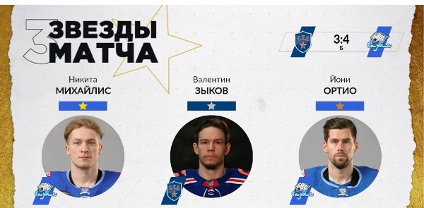 КХЛ определила главных героев матча СКА — «Барыс»