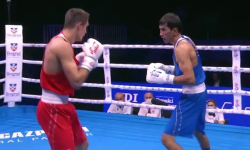 Видео нокаута казахстанским боксером представителя Германии на чемпионате мира-2021