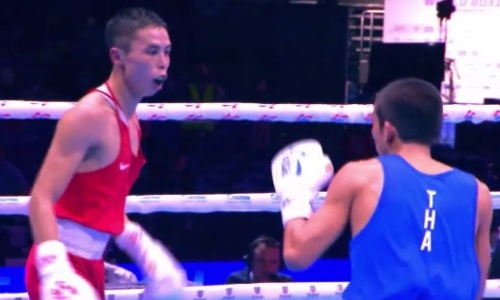 Видео полного боя призера Олимпиады в Токио из Казахстана за выход в финал ЧМ-2021 по боксу