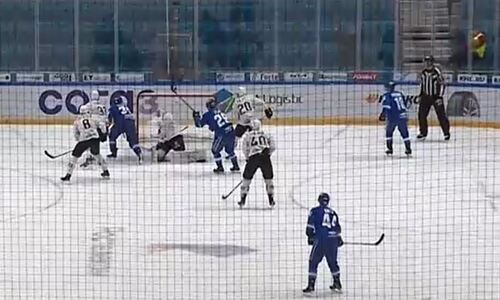 Форвард «Барыса» разобрался на пятаке и открыл счет в матче с «Трактором». Видео